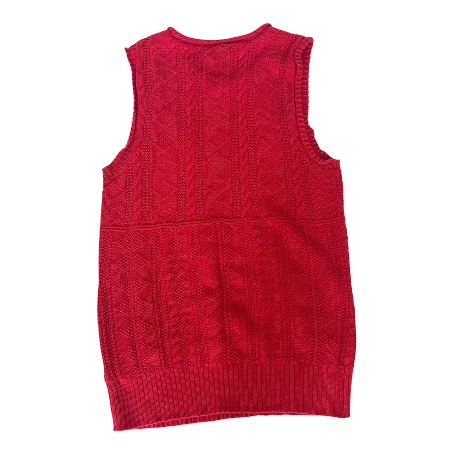 Vintage Lauren Ralph Lauren Red Nautical Themed Sweater Vest 90s