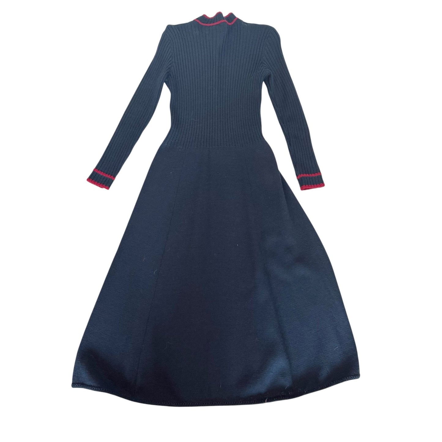 Vintage St. John Navy Fit & Flare Dress 1980s
