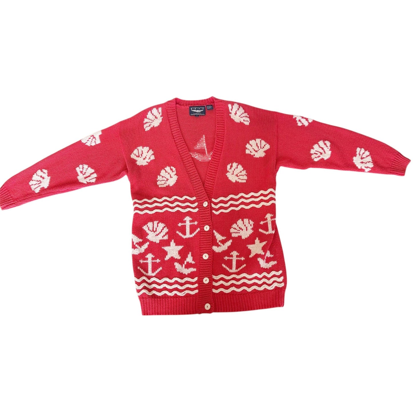 Vintage Best American Clothing Co. Nautical Themed Cardigan Sweater