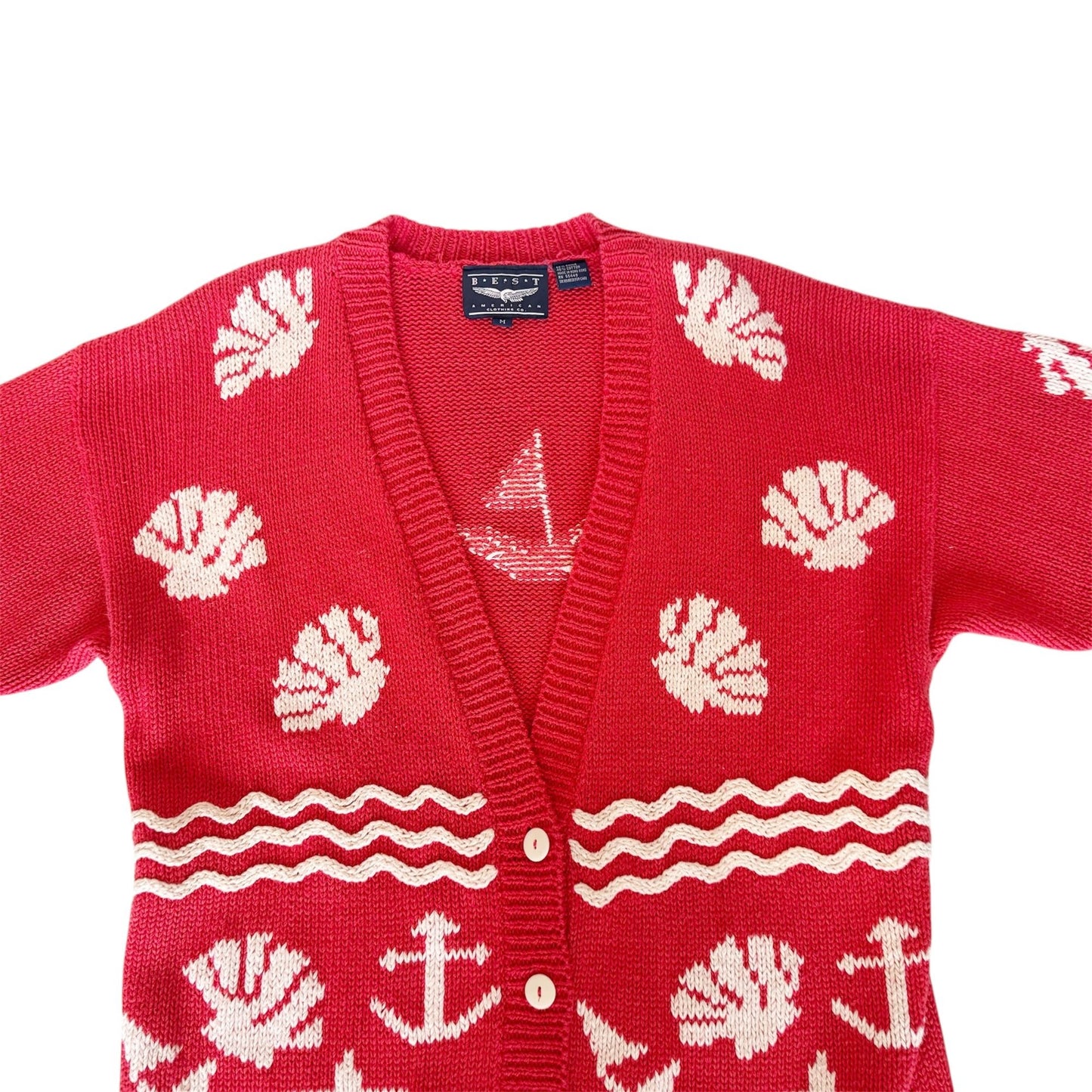 Vintage Best American Clothing Co. Nautical Themed Cardigan Sweater
