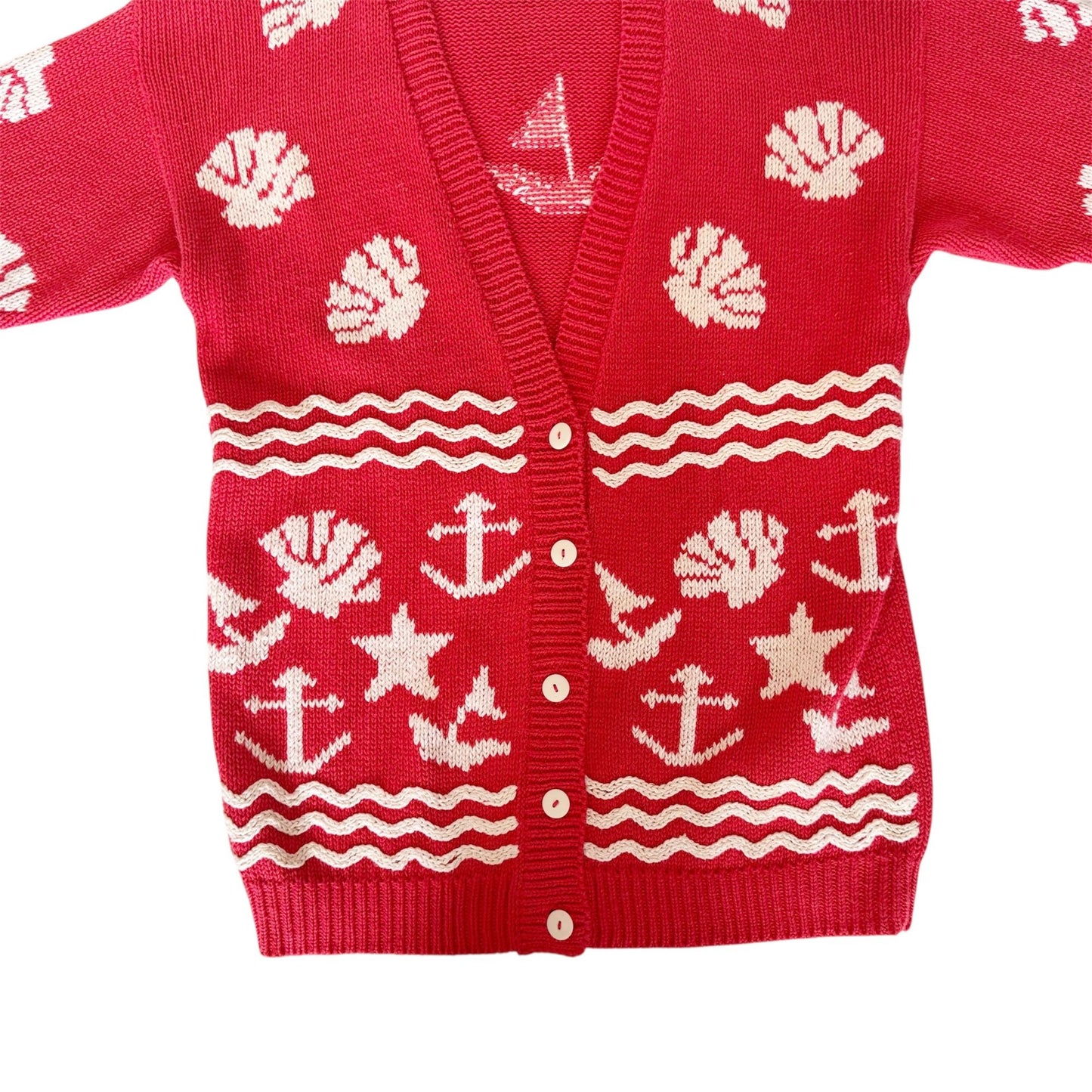 Vintage Best American Clothing Co. Nautical Themed Cardigan Sweater