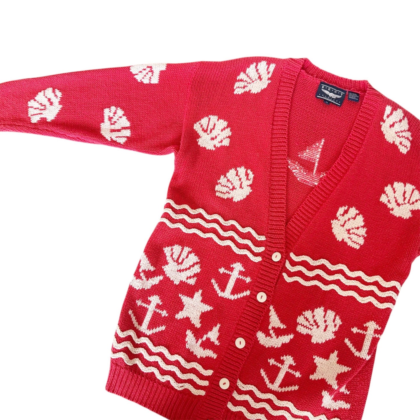Vintage Best American Clothing Co. Nautical Themed Cardigan Sweater