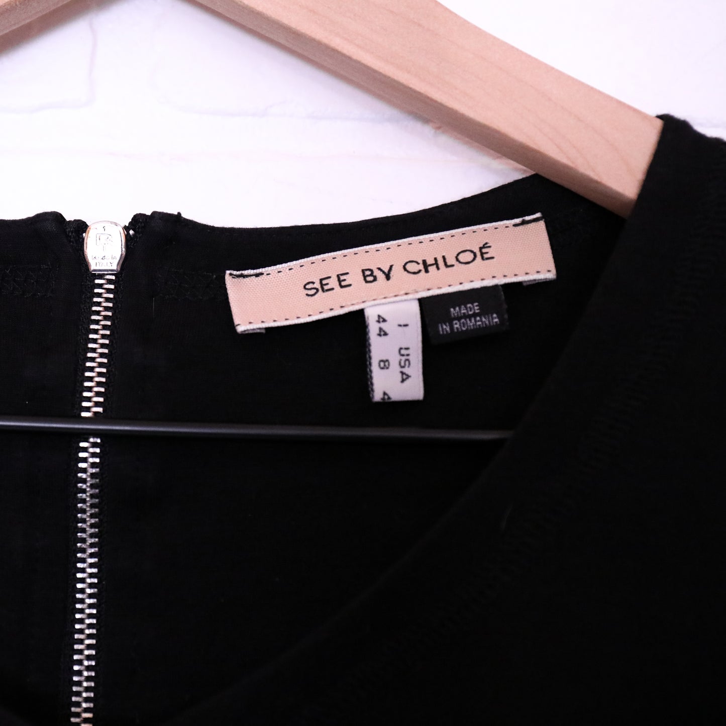See by Chloe Black Pleated Sleeveless Top