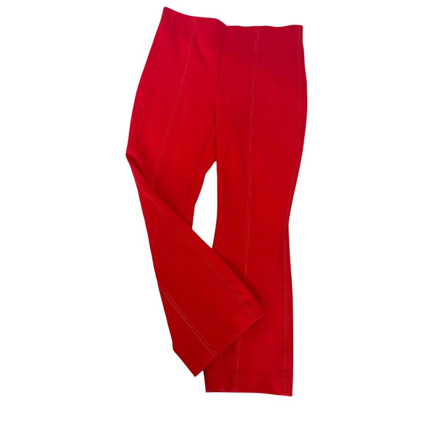 Anthropologie Essential Crop Flare Red Pull On Pant
