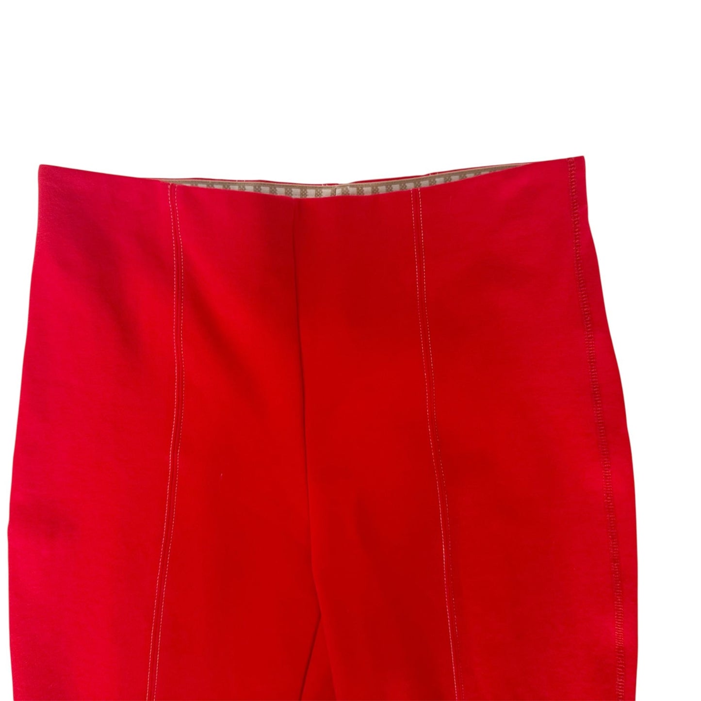 Anthropologie Essential Crop Flare Red Pull On Pant