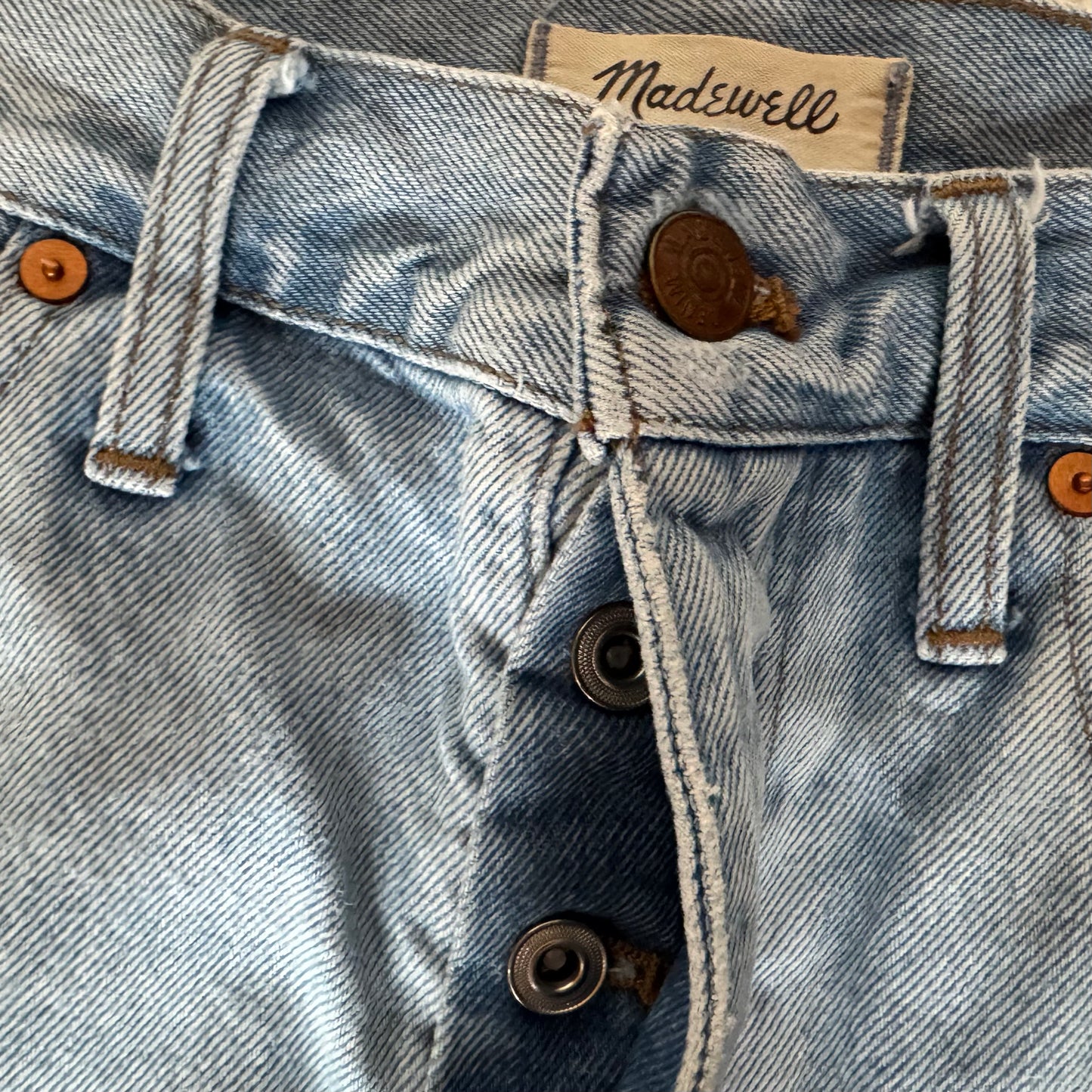 Madewell Relaxed Fit Denim Cut Off High Waisted Shorts