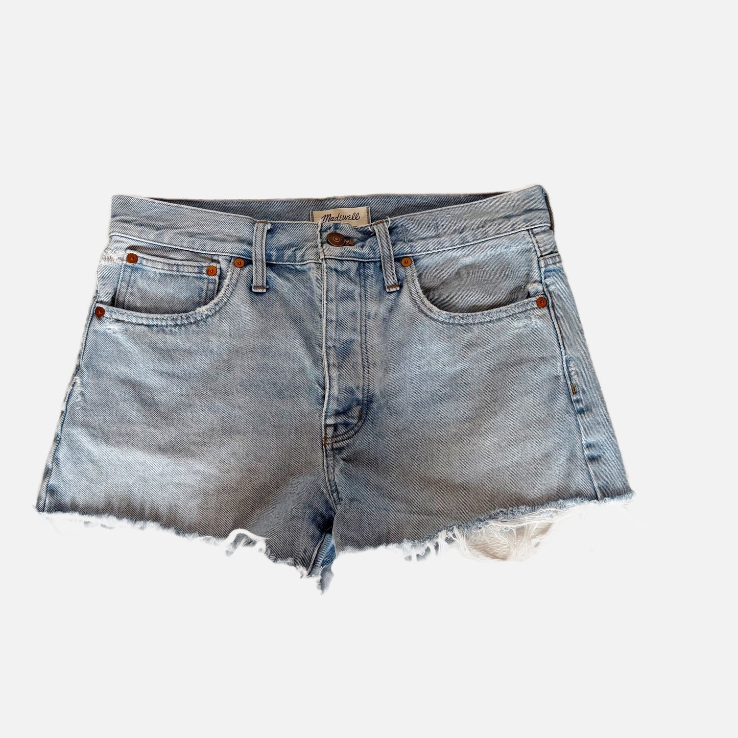 Madewell Relaxed Fit Denim Cut Off High Waisted Shorts