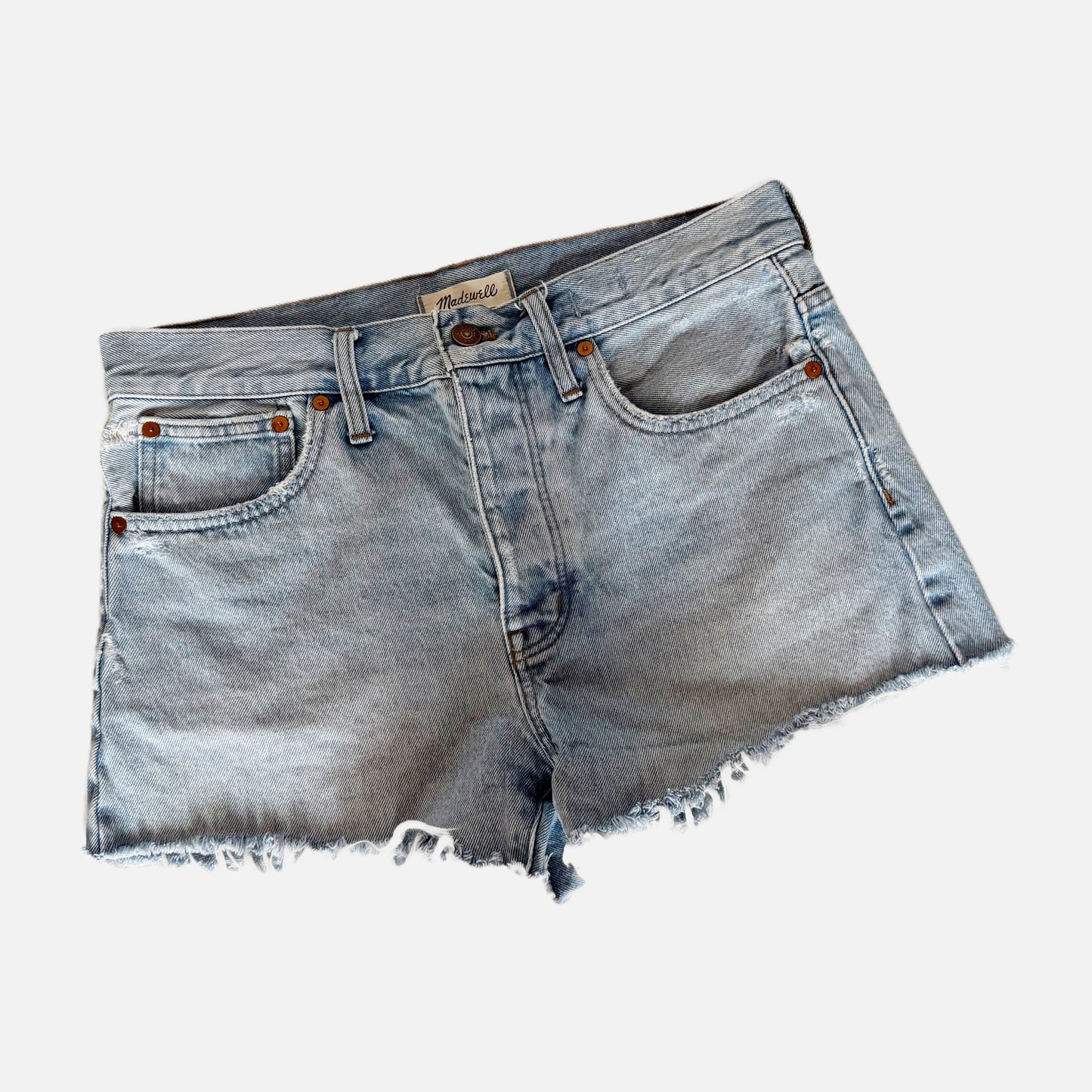 Madewell Relaxed Fit Denim Cut Off High Waisted Shorts