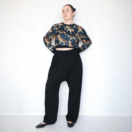Urban Outfitters Big Cat Cropped Sweatshirt