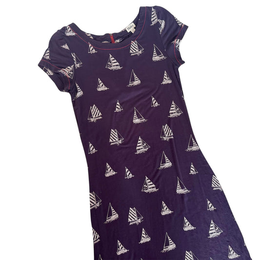 Hatley Navy Blue Nautical Sailboat T Shirt Dress