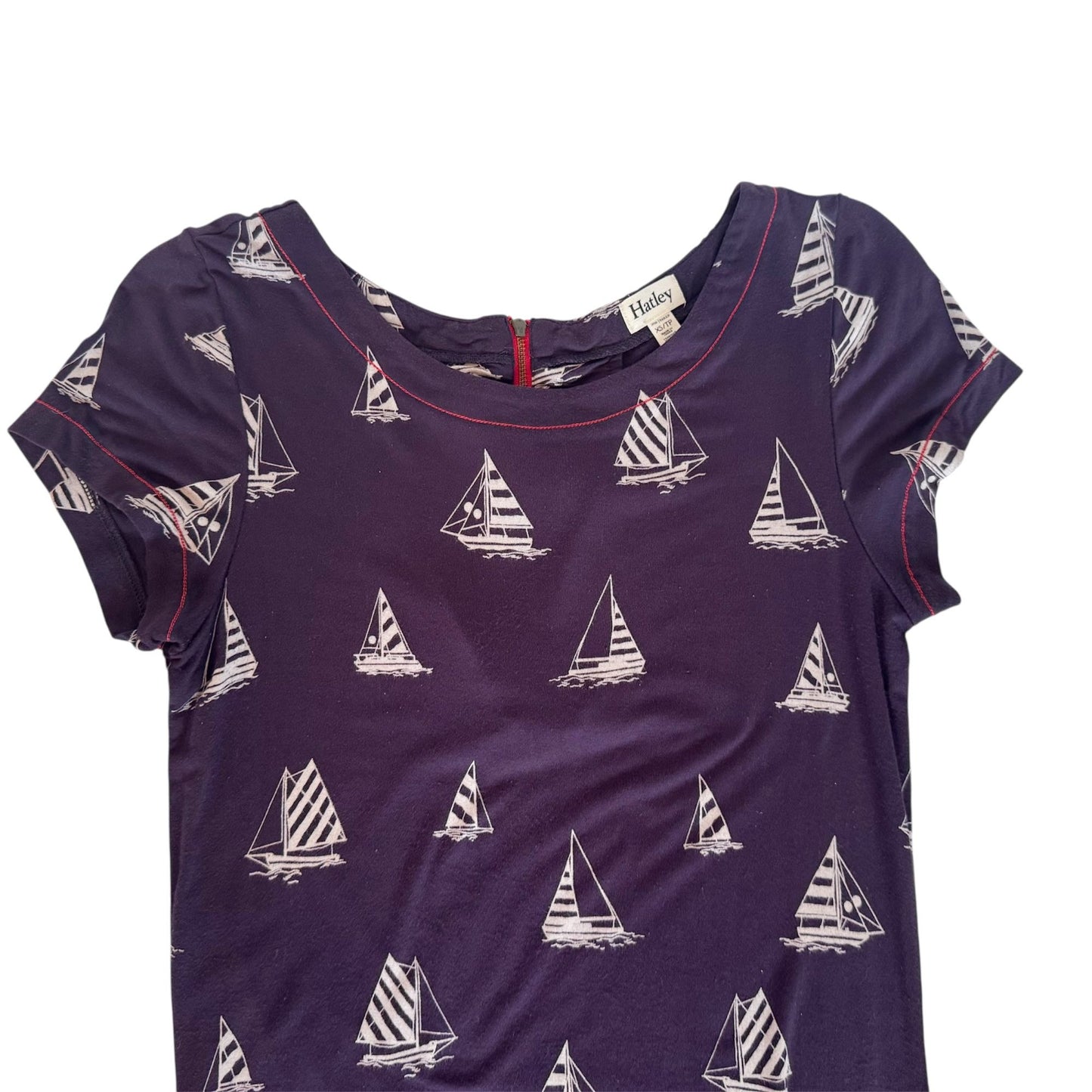 Hatley Navy Blue Nautical Sailboat T Shirt Dress