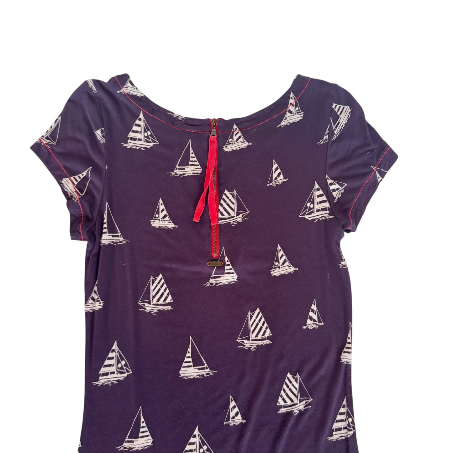 Hatley Navy Blue Nautical Sailboat T Shirt Dress