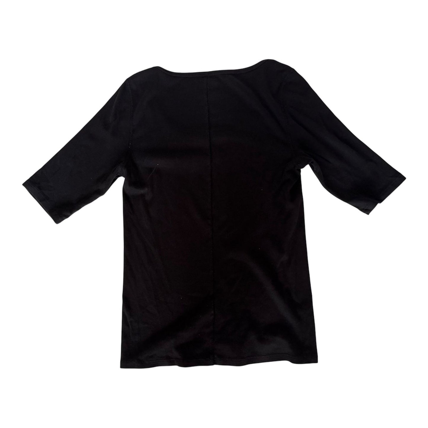 Everlane Pullover Black Scoop Neck Ribbed Top