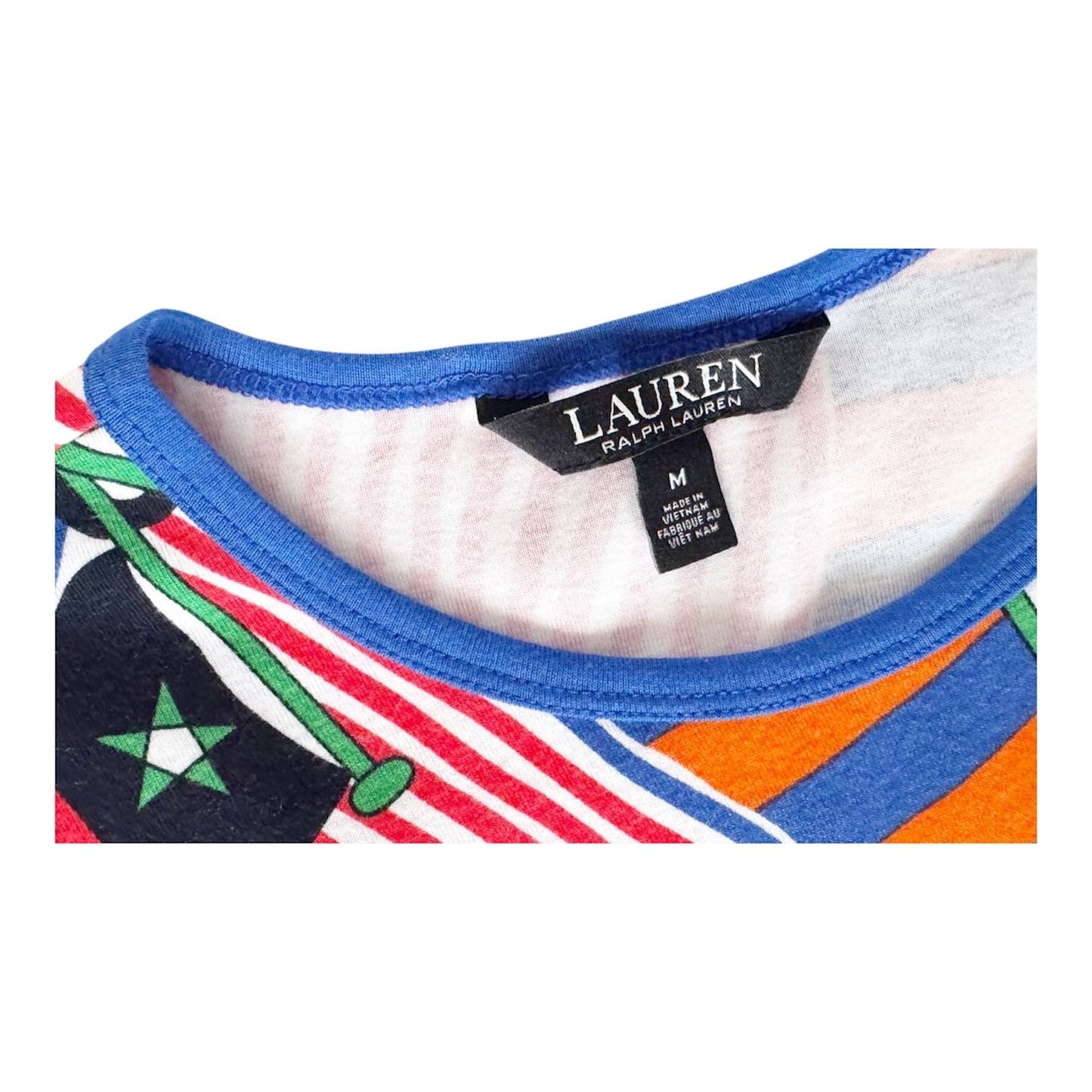 Lauren Ralph Lauren Multi Color Nautical Print Short Sleeve Shirt