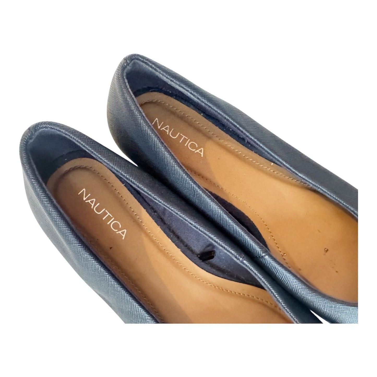 Nautica Pembina Faux Leather Navy Blue Ballet Flats