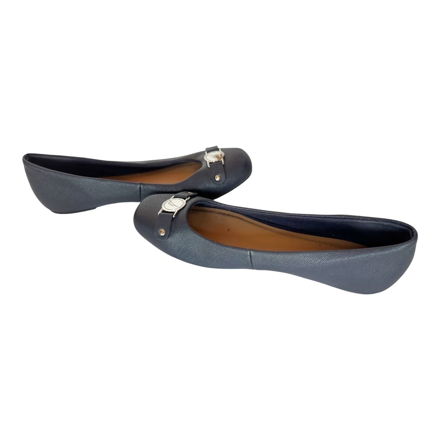 Nautica Pembina Faux Leather Navy Blue Ballet Flats