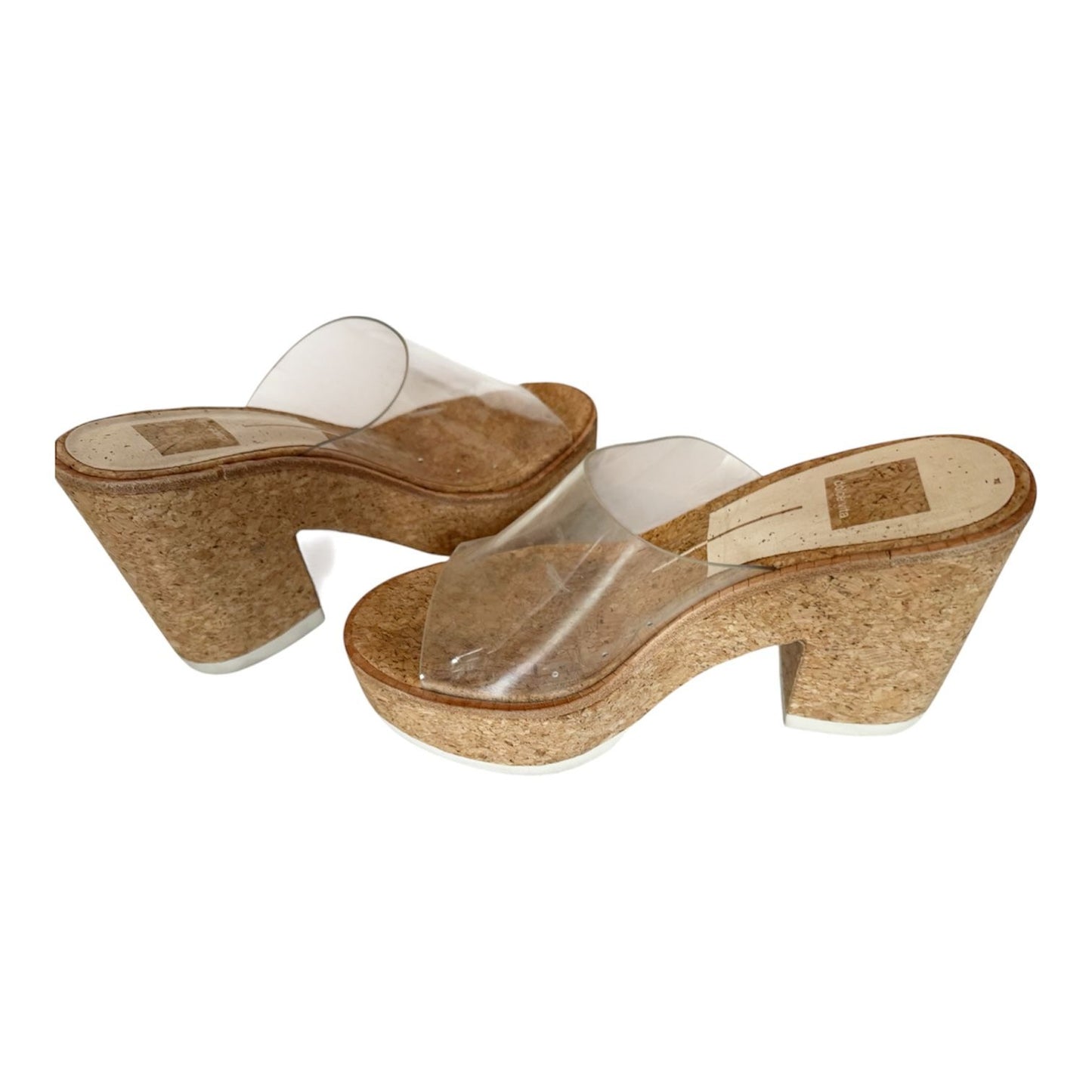 Dolce Vita Elania Translucent Strap Cork Platform Sandal