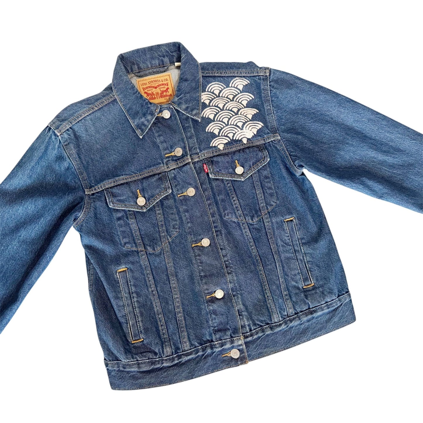 Levi's Custom Hand Painted Classic Trucker Denim Jacket