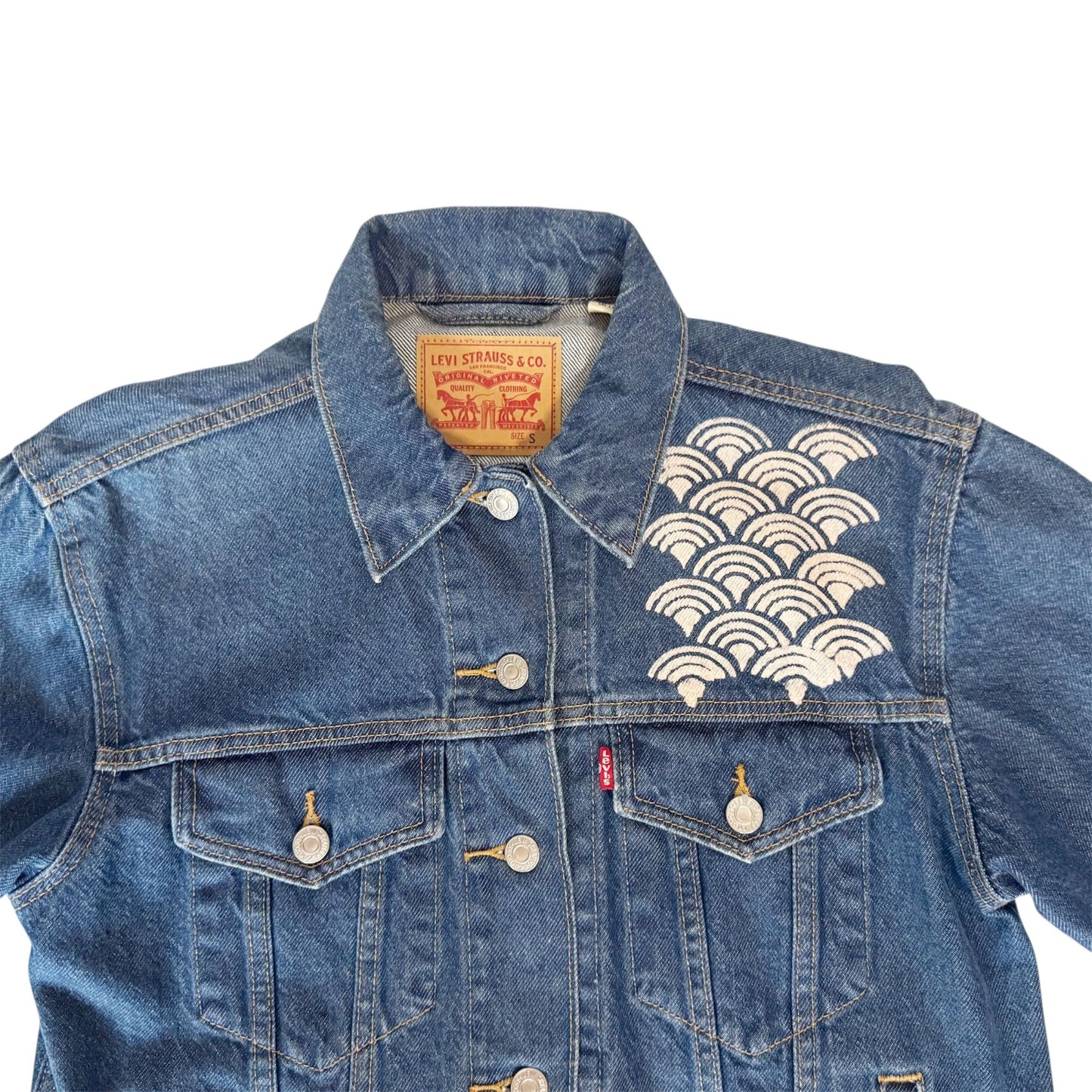 Levi's Custom Hand Painted Classic Trucker Denim Jacket