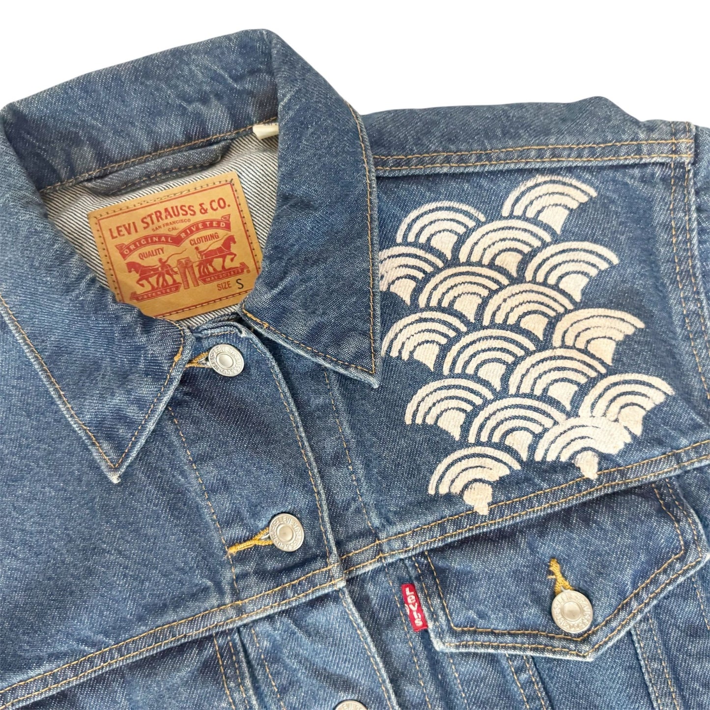 Levi's Custom Hand Painted Classic Trucker Denim Jacket